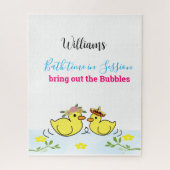 Puzles Yellow Ducks Floral Bath time Legpuzzel (Verticaal)