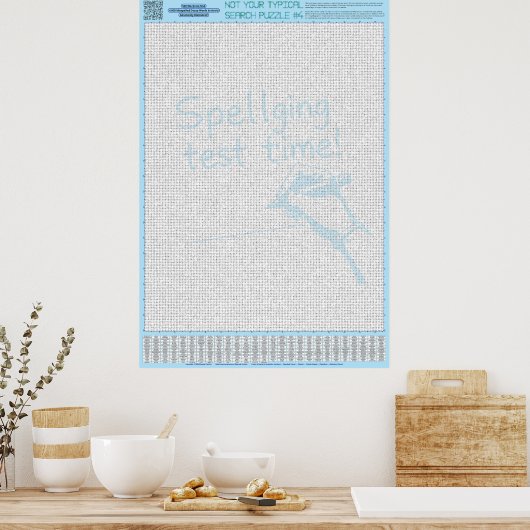 PUZZEL #4: Verkeerd gespeld - duivels Poster (Keuken)