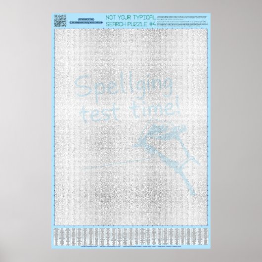 PUZZEL #4: Verkeerd gespeld - Standaard Poster (Voorkant)