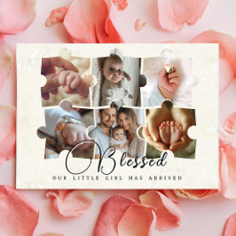 Puzzel 6 Baby Fotocollage Geboorteaankondigingen Aankondiging