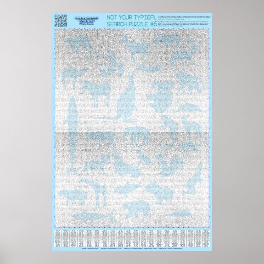 PUZZEL #6: Dierengroepen - Chaotisch Poster (Voorkant)