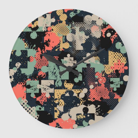 Puzzel Abstract: Creative Naadloos. Grote Klok (Voorkant)