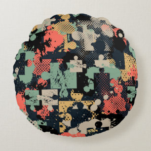 Puzzel Abstract: Creative Naadloos. Rond Kussen