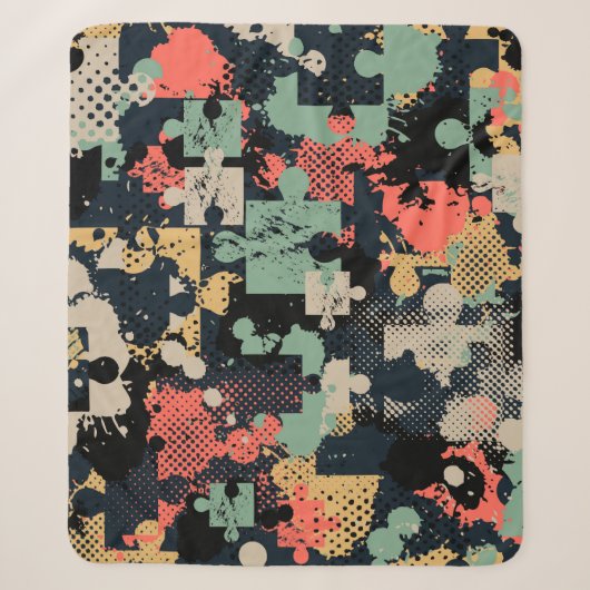 Puzzel Abstract: Creative Naadloos. Sherpa Deken (Voorkant)