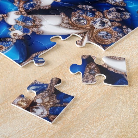 Puzzel abstract modern design Argentijnse kleuren Legpuzzel (Zijkant)