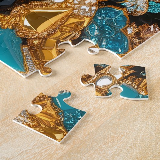 Puzzel abstract Modern Design Bahama's Kleuren Legpuzzel (Zijkant)