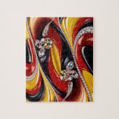 Puzzel abstract modern design Belgische kleuren (Verticaal)