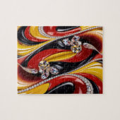 Puzzel abstract modern design Belgische kleuren Legpuzzel (Horizontaal)