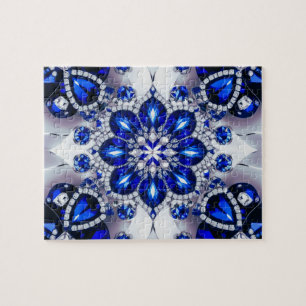 Puzzel abstract Modern Design Blauw Wit Kleuren