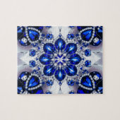 Puzzel abstract Modern Design Blauw Wit Kleuren Legpuzzel (Horizontaal)