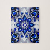 Puzzel abstract Modern Design Blauw Wit Kleuren Legpuzzel (Verticaal)