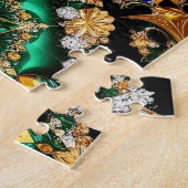 Puzzel abstract modern design Braziliaanse kleuren Legpuzzel (Zijkant)