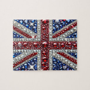 Puzzel abstract modern design Britse kleuren