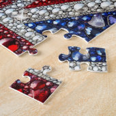 Puzzel abstract modern design Britse kleuren Legpuzzel (Zijkant)