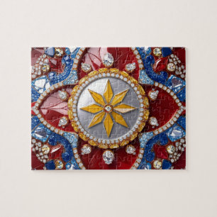 Puzzel abstract modern design Colombiaanse kleuren