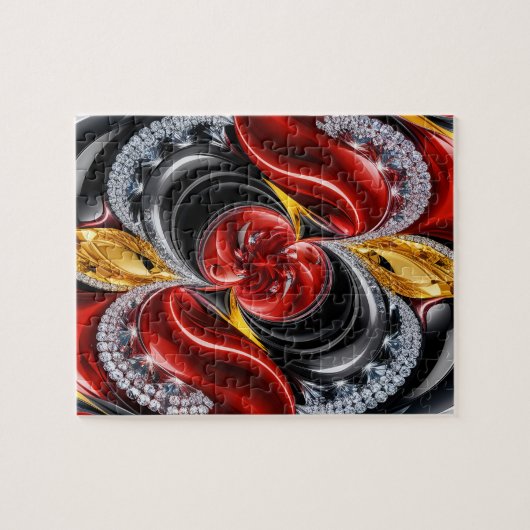 Puzzel abstract modern design Duitse kleuren Legpuzzel (Horizontaal)