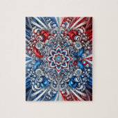 Puzzel abstract modern design Franse kleuren (Verticaal)