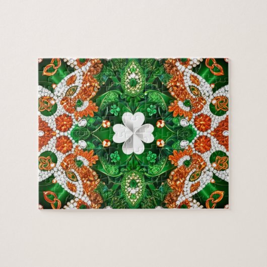 Puzzel abstract Modern Design Ierland Kleuren Legpuzzel (Horizontaal)