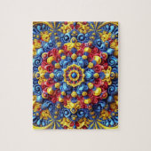 Puzzel abstract modern design in Roemeense kleuren Legpuzzel (Verticaal)