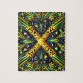 Puzzel abstract modern design Jamaicaanse kleuren (Verticaal)