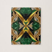 Puzzel abstract modern design Jamaicaanse kleuren (Verticaal)