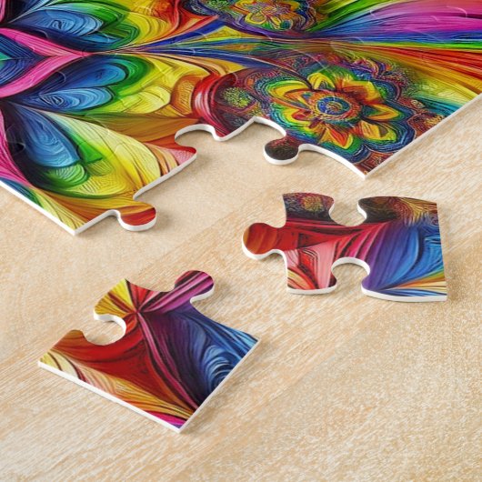 Puzzel abstract Modern Design LGBTQ Kleuren Legpuzzel (Zijkant)