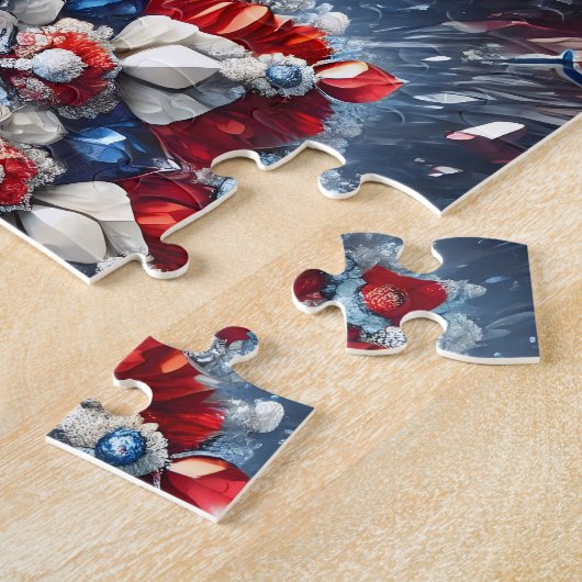 Puzzel abstract Modern Design Noorwegen Kleuren Legpuzzel (Zijkant)