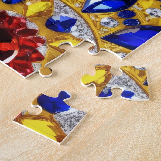 Puzzel abstract Modern Design Roemenië Kleuren Legpuzzel (Zijkant)