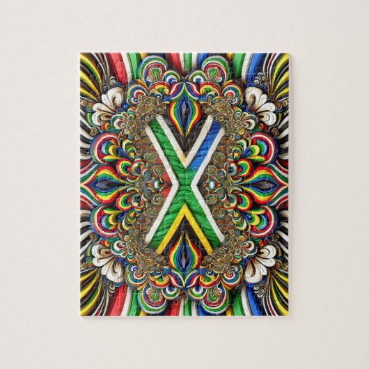 Puzzel abstract modern design Zuid-Afrikaanse kleu Legpuzzel (Verticaal)