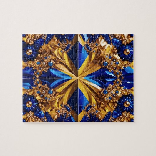 Puzzel abstract Modern Design Zweden Kleuren (Horizontaal)