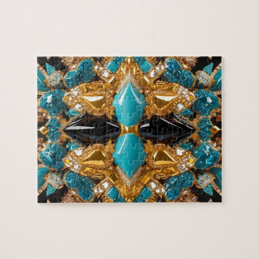 Puzzel abstract modern ontwerp Bahama kleuren (Horizontaal)