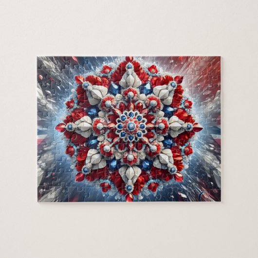 Puzzel abstract modern ontwerp Noorwegen Kleuren (Horizontaal)