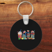 Puzzel Autisme Awareness Day Coffee Latte Cups Cof Sleutelhanger (Voorkant)