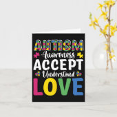 Puzzel Autisme Bewustzijn Accepteer Begrijp Liefde Kaart (Gele Bloem)