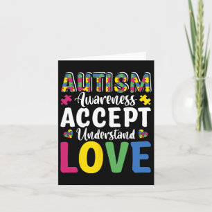 Puzzel Autisme Bewustzijn Accepteer Begrijp Liefde Kaart