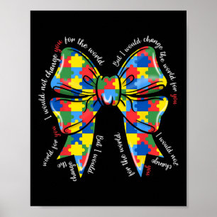 Puzzel Autisme Lint Coquette Autisme Boog Autisme Poster