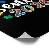 Puzzel Autistisch Autisme Afstuderen Senior 2026 J Poster (Hoek)