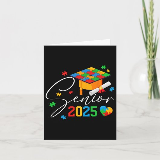 Puzzel Autistisch Senior 2025 Autisme Afstuderen J Kaart (Voorkant)