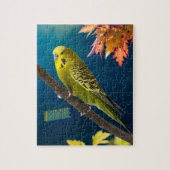 Puzzel Autumn Tree Vibrant Budgie Bird (Verticaal)