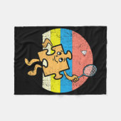 Puzzel Badminton Speler Autisme Bewustzijn Autisti Fleece Deken (Voorkant (Horizontaal))
