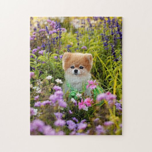 Puzzel - Bella Pomeranian Geheime tuin Legpuzzel (Verticaal)