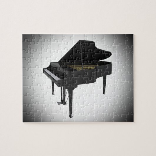 Puzzel: Black Grand Piano Legpuzzel (Horizontaal)