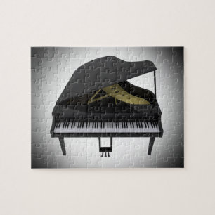 Puzzel: Black Grand Piano Legpuzzel