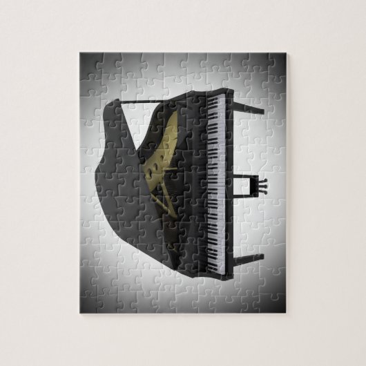 Puzzel: Black Grand Piano Legpuzzel (Verticaal)
