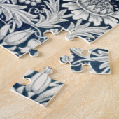 Puzzel - Blauw & Wit Behangontwerp (Zijkant)