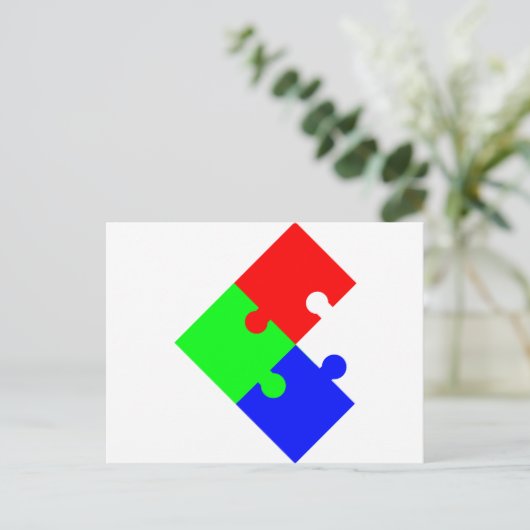 puzzel briefkaart (Staand voorkant)