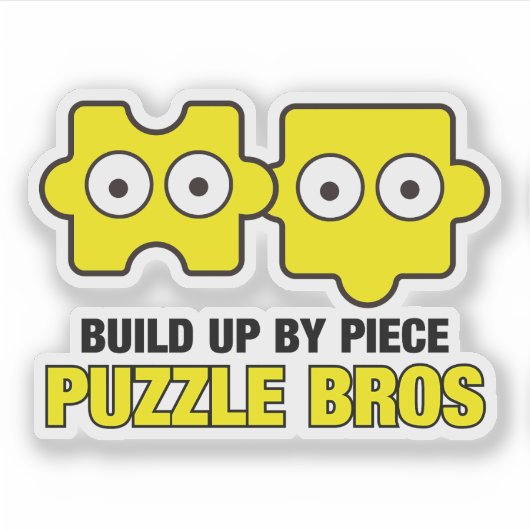 Puzzel Bros Sticker (Voorkant)