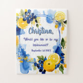 Puzzel bruidsmeisje uitnodiging legpuzzel (Verticaal)