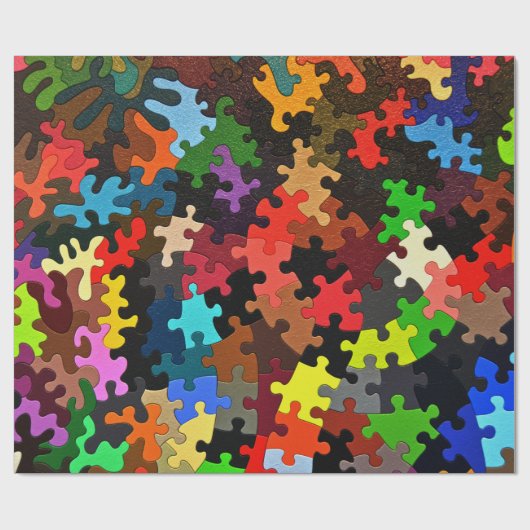 puzzel cadeaupapier (Vlak)