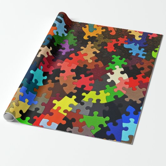 puzzel cadeaupapier (Uitgerold)